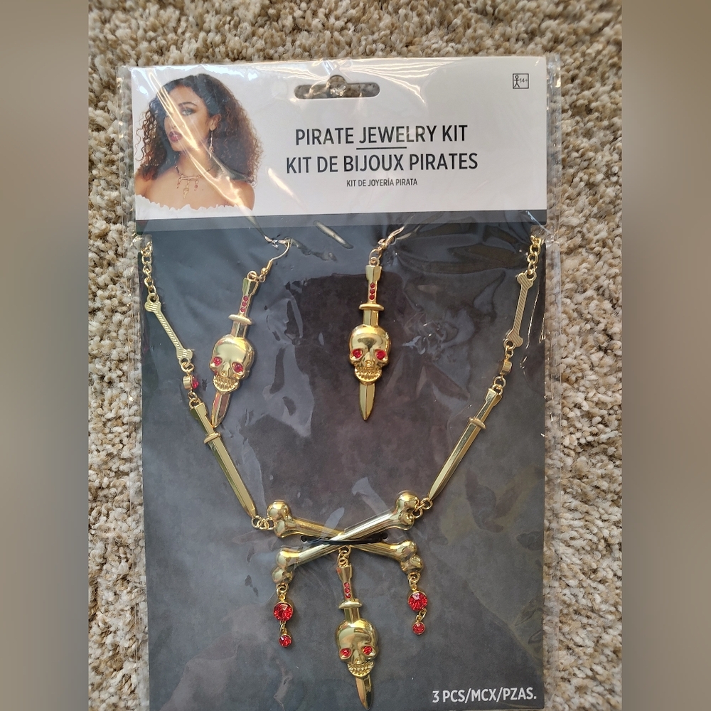 Gold and Red Pirate Jewelry Kit